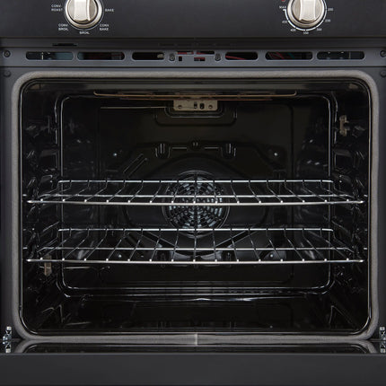 Forno Vomero 30-Inch Wall Oven, Black, 5 cu.ft Capacity, 3550 Watts Convection, Mechanical Controls, Manuel Steam Clean FORNO