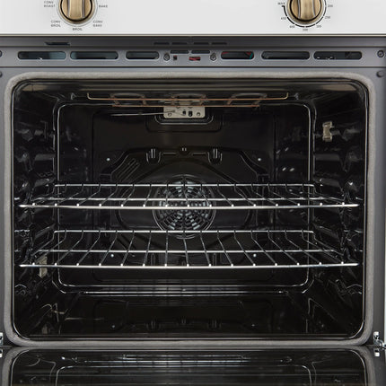 Forno Vomero 30-Inch Wall Oven, White, 5 cu.ft Capacity, 3550 Watts Convection, Mechanical Controls, Manuel Steam Clean FORNO