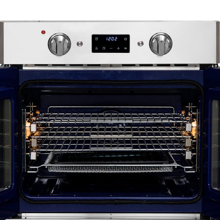 Forno Gallico 30-Inch Electric French Door Wall Oven, Stainless Steel, True Convection, Air Fry, Self-Cleaning FORNO