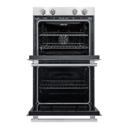 Forno Vomero 30-Inch Double Wall Oven, Stainless Steel, 10 cu.ft Total Capacity, 7100W Convection, Mechanical Controls, Self-Cleaning Function FORNO