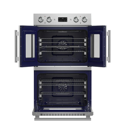 Forno Gallico 30-Inch Electric French Door Double Oven, Stainless Steel, Convection Cooking, Touch Control Panel, Self-Cleaning Function FORNO