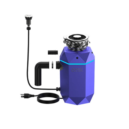 FORNO ACQUA BrightDIAMOND Amethyst 3/4HP Super Quiet Garbage Disposal Corded with Motion Sensor Cabinet Light & Pre-Wired Air Switch FORNO ACQUA