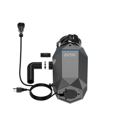 FORNO ACQUA BrightDIAMOND Black Onyx 1HP Super Quiet Garbage Disposal Corded with Motion Sensor Cabinet Light & Pre-Wired Air Switch FORNO ACQUA