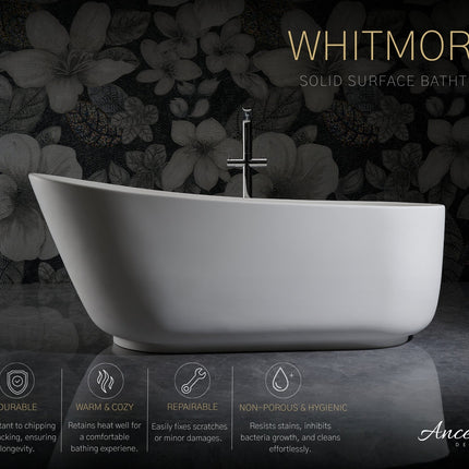 Whitmore Freestanding Solid Surface Bathtub Ancerre Designs