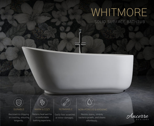 Whitmore Freestanding Solid Surface Bathtub Ancerre Designs