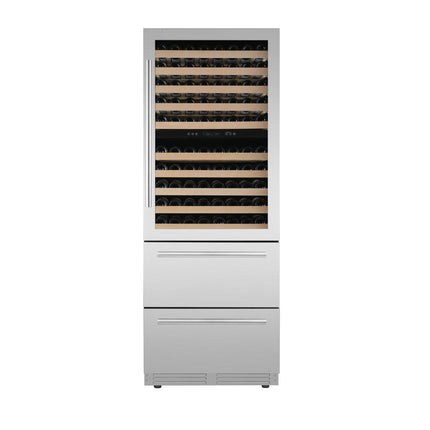 Forno Celano 30-Inch Triple Zone Wine and Beverage Cooler, 21.3 cu.ft, Stainless Steel FORNO