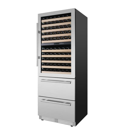 Forno Celano 30-Inch Triple Zone Wine and Beverage Cooler, 21.3 cu.ft, Stainless Steel FORNO