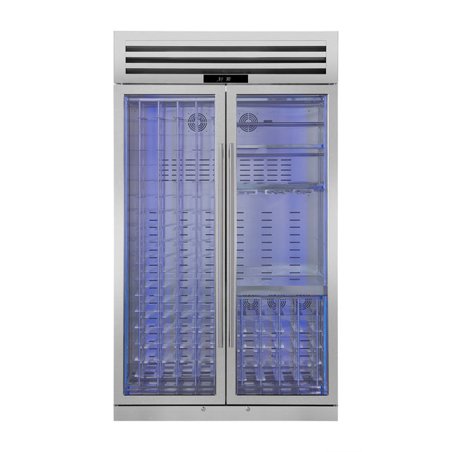 FORNO Abruzzo 48" Wine Cooler, Dual Zone, 30 cu.ft., 130 bottles, Display & Service Shelves, Stemware Racks, Rust resistant FORNO