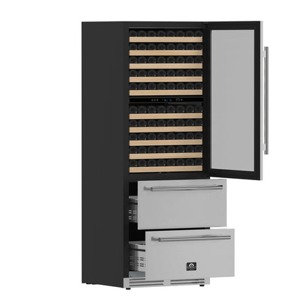 Forno Celano 30-Inch Dual Zone Wine Cooler and Beverage Cooler, 21.3 cu.ft, Stainless Steel FORNO