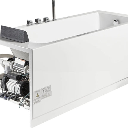 EAGO AM154ETL-R5 5 ft Acrylic White Rectangular Whirlpool Bathtub w Fixtures