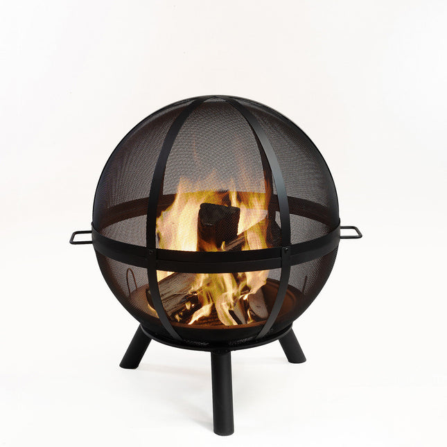 Deko Living 34 Inch Diameter Outdoor Steel Woodburning Sphere Fire Pit - COB10508 Deko Living