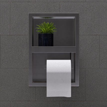 ALFI Brushed Stainless Steel Recessed Toilet Paper Holder Niche ABTPN88-BSS Alfi Brand