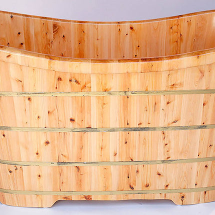ALFI brand AB1105 63" Free Standing Cedar Wooden Bathtub ALFI brand