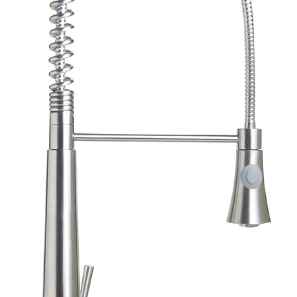 ALFI brand AB2039S Solid Stainless Steel Commercial Spring Kitchen Faucet