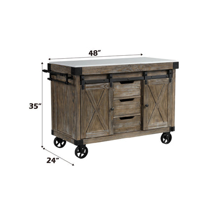 ACME AC00185 Alforvott Kitchen Island  6