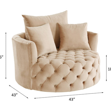 ACME AC00290 Zunyas Beige Accent Chair  6