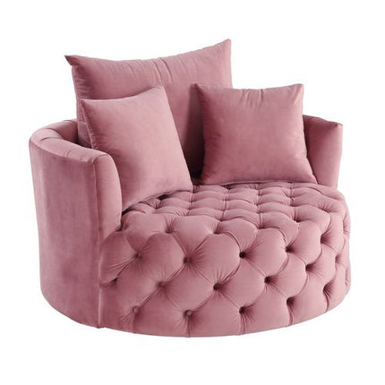 ACME AC00291 Zunyas Pink Accent Chair  1