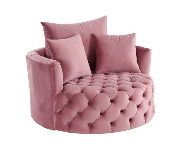 ACME AC00291 Zunyas Pink Accent Chair  1