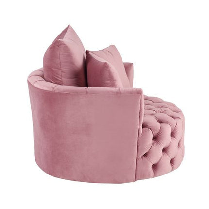 ACME AC00291 Zunyas Pink Accent Chair  2