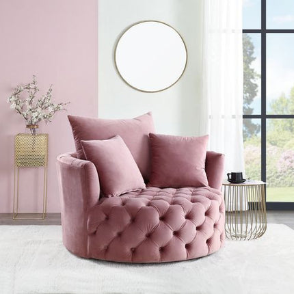 ACME AC00291 Zunyas Pink Accent Chair  4