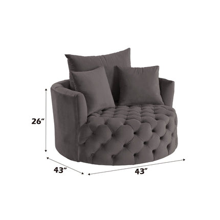 ACME AC00292 Zunyas Gray Accent Chair  6