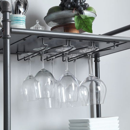 ACME AC00364 Brantley Floor Wine Bottle & Glass Rack  1