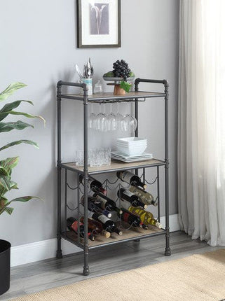 ACME AC00364 Brantley Floor Wine Bottle & Glass Rack ACME Furniture