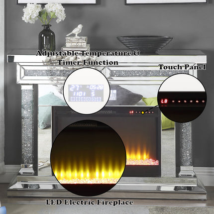 ACME AC00510 Noralie Fireplace with Firecore with Bluetooth  7