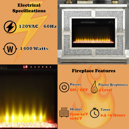 ACME AC00512 Noralie Fireplace with Firecore  2