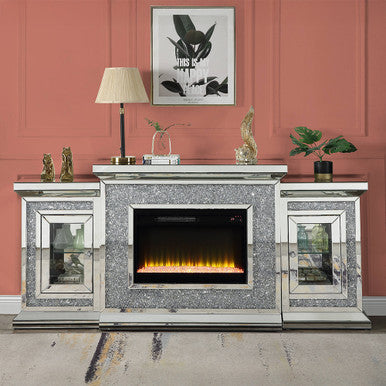 ACME AC00522 Noralie Fireplace with Firecore with Led ACME Furniture