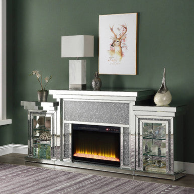 ACME AC00524 Noralie Fireplace with Firecore with Led ACME Furniture