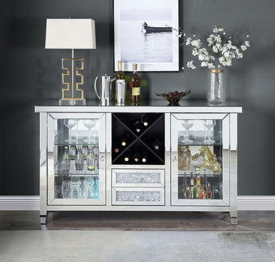 ACME AC00525 Noralie Wine Cabinet with Led ACME Furniture