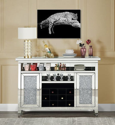ACME AC00526 Noralie Wine Cabinet with Led ACME Furniture