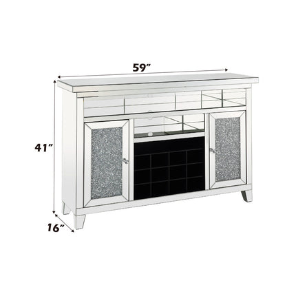 ACME AC00526 Noralie Wine Cabinet with Led  1