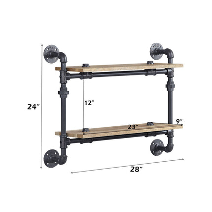 ACME AC00735 Brantley Wall Rack with 2 Shelves  6