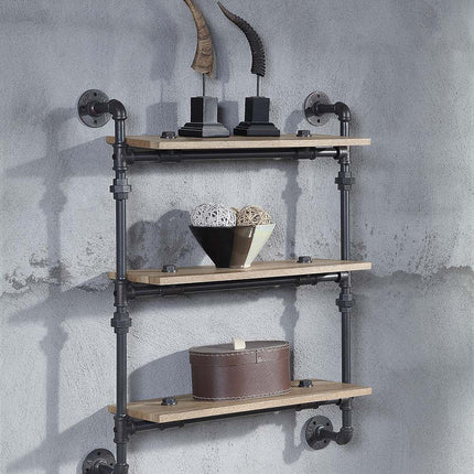 ACME AC00736 Brantley Wall Rack with 3 Shelves