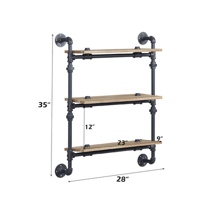 ACME AC00736 Brantley Wall Rack with 3 Shelves  5
