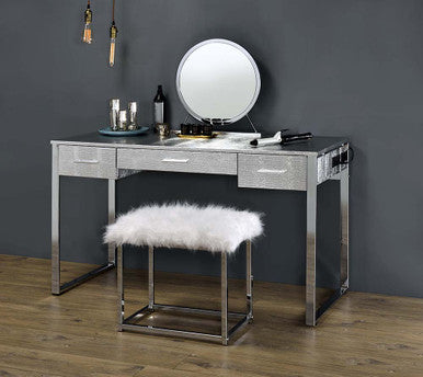 ACME AC00840 Myles Chrome Vanity Set ACME Furniture
