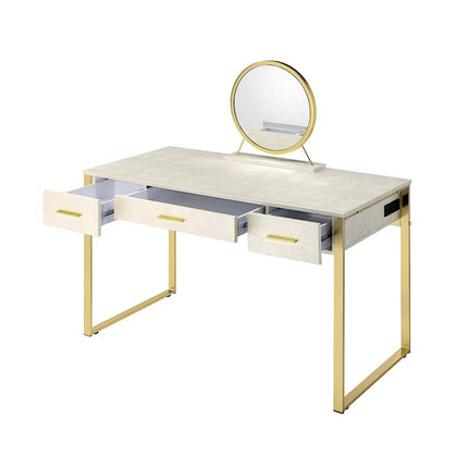ACME AC00841 Myles Champagne Vanity Set  4