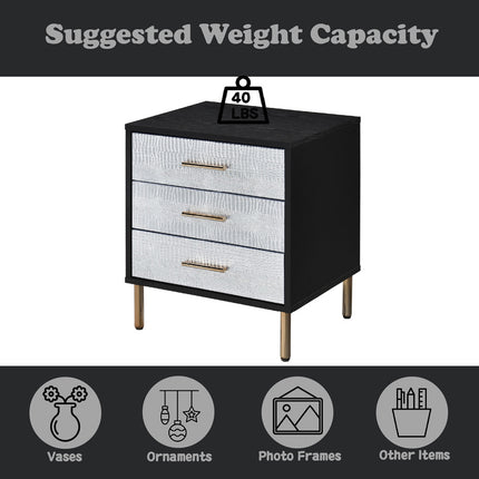ACME AC00842 Myles Black Nightstand  6
