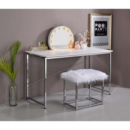 ACME AC00903 Tennos White Vanity Desk  2