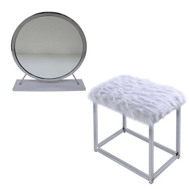 ACME AC00935 Adao Vanity Mirror and Stool ACME Furniture