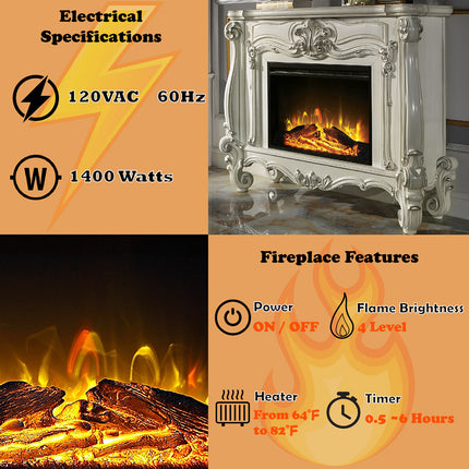 ACME AC01316 Versailles Fireplace  6