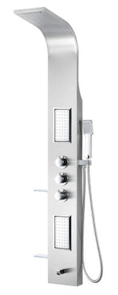 ANZZI Field 58 in. Full Body Shower Panel with Heavy Rain Shower and Spray Wand in Brushed Steel SP-AZ042 Anzzi