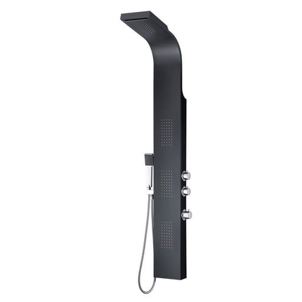 ANZZI Atoll Series 66" Full Body Shower Panel System with Heavy Rain Shower And Spray Wand In Black - SP-AZ8098 Anzzi