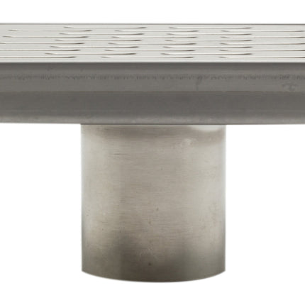 ALFI brand ABSD55C-BSS 5" x 5" Modern Square Stainless Steel Shower Drain with Groove Holes in Brushed Finish Alfi Brand