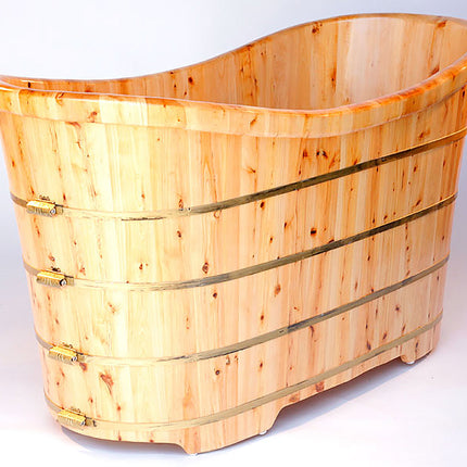 ALFI brand AB1105 63" Free Standing Cedar Wooden Bathtub ALFI brand