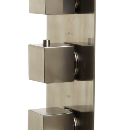 ALFI brand AB2901-BN Brushed Nickel Concealed 4-Way Thermostatic Valve Shower Mixer /w Square Knobs Alfi Brand
