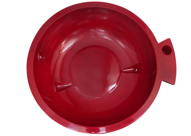 ALFI brand FireHotTub-RW The Round Fire Burning Portable Outdoor Hot Bath In Dark Red Alfi Brand