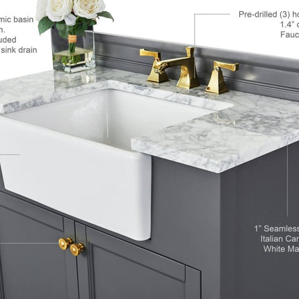 Adeline 36" Bath Vanity Set Ancerre Designs